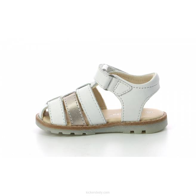 Kickers děti nonosti bílé stříbro JP26622