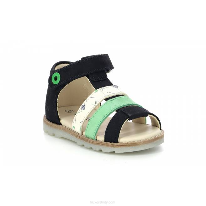 Kickers děti noopi námořní zelená bílá marina JP26387