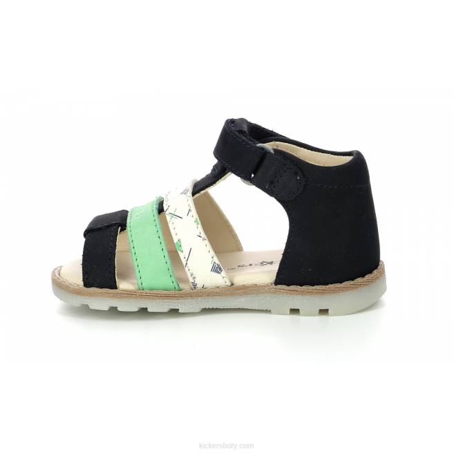 Kickers děti noopi námořní zelená bílá marina JP26387