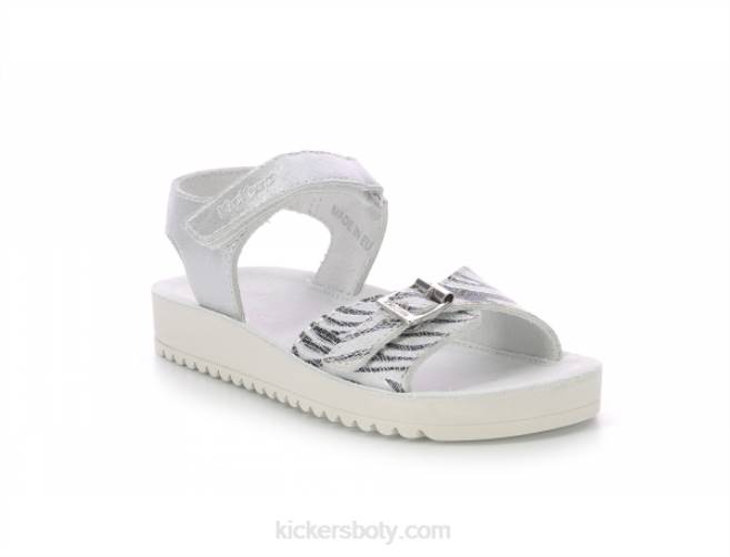 Kickers děti odyssa stříbrná zebra JP26635