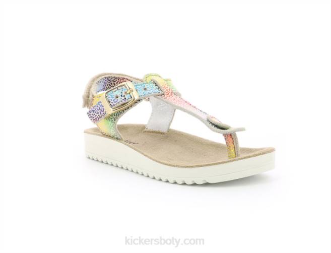 Kickers děti odysse béžový vícebarevný leopard JP26747