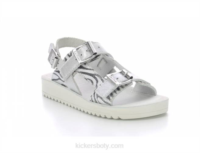 Kickers děti odysummer stříbrná zebra JP26486