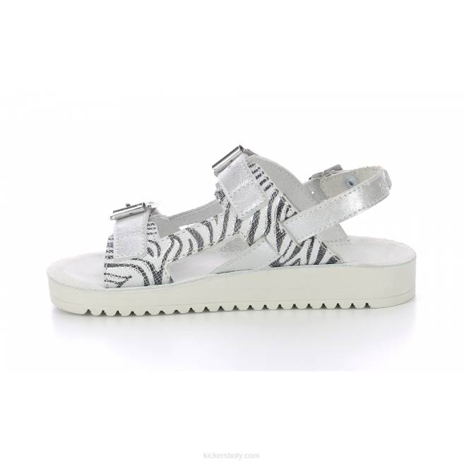 Kickers děti odysummer stříbrná zebra JP26486