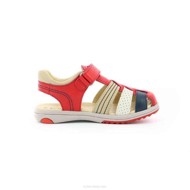 Kickers děti platinová červená JP26735