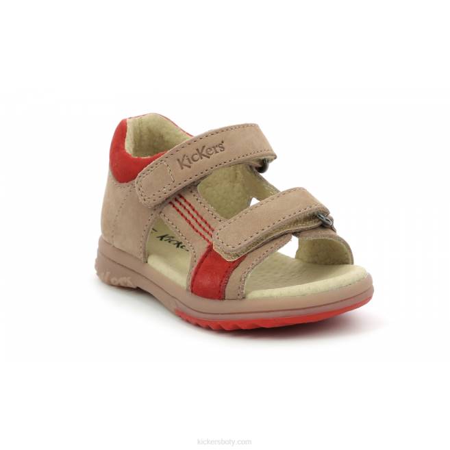 Kickers děti plazabi béžová oranžová JP26401