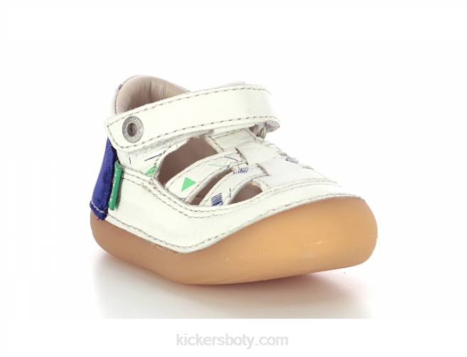 Kickers děti sushy off white blue marina JP26580