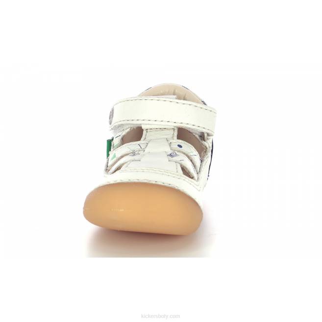 Kickers děti sushy off white blue marina JP26580