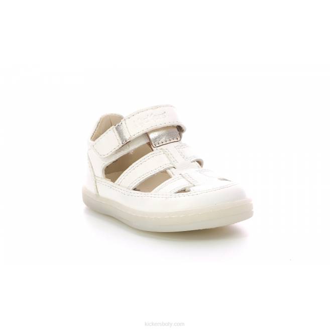 Kickers děti traktus bíle metalizovaný JP26626