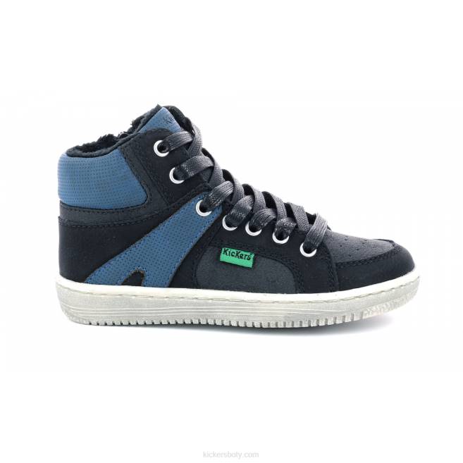 Kickers děti Lowell lesklá černá JP26975