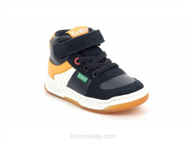 Kickers děti kickalien tmavě bílá oranžová JP261008