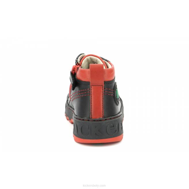 Kickers děti kickdundy černo červená JP26991