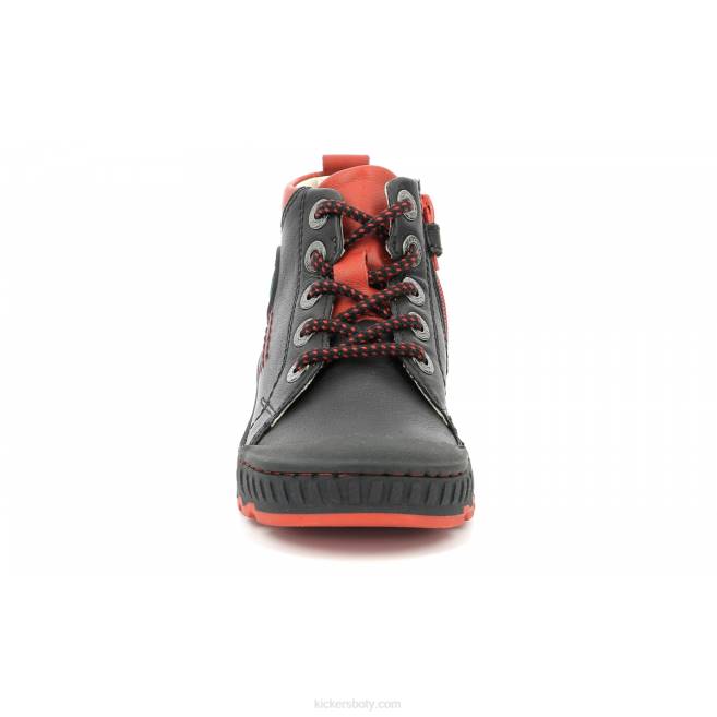 Kickers děti kickdundy černo červená JP26991