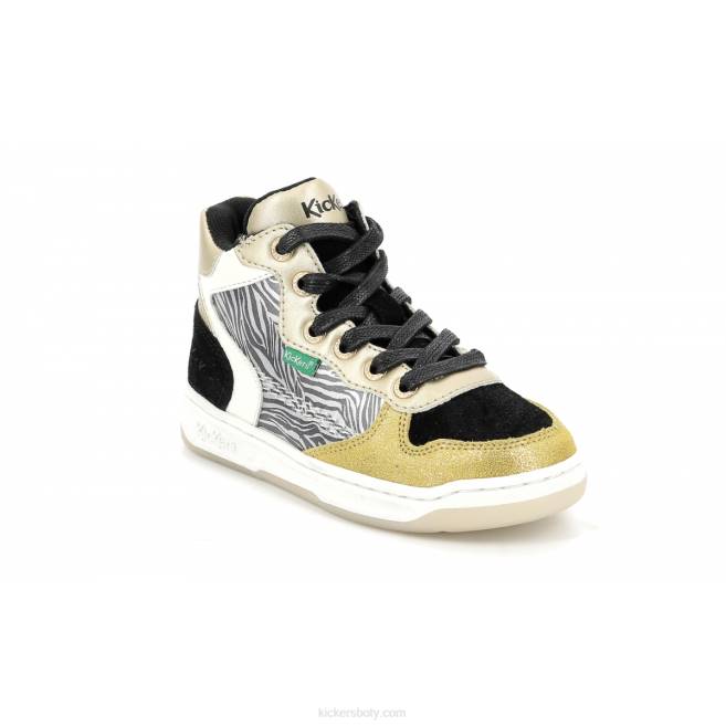 Kickers děti kicklax žlutá černá zebra JP26944