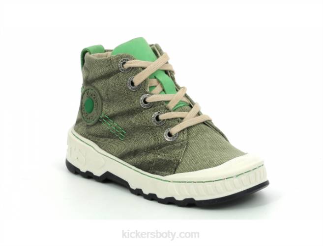 Kickers děti kickrup khaki zelená JP26932