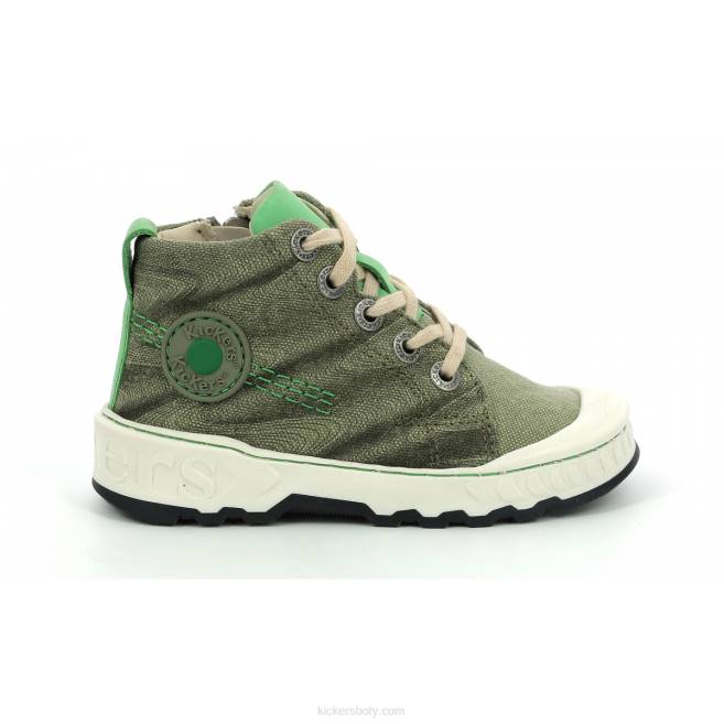 Kickers děti kickrup khaki zelená JP26932