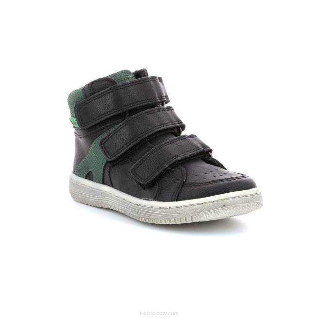 Kickers děti lohan černá zelená JP26954