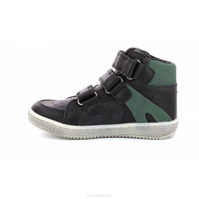 Kickers děti lohan černá zelená JP26954