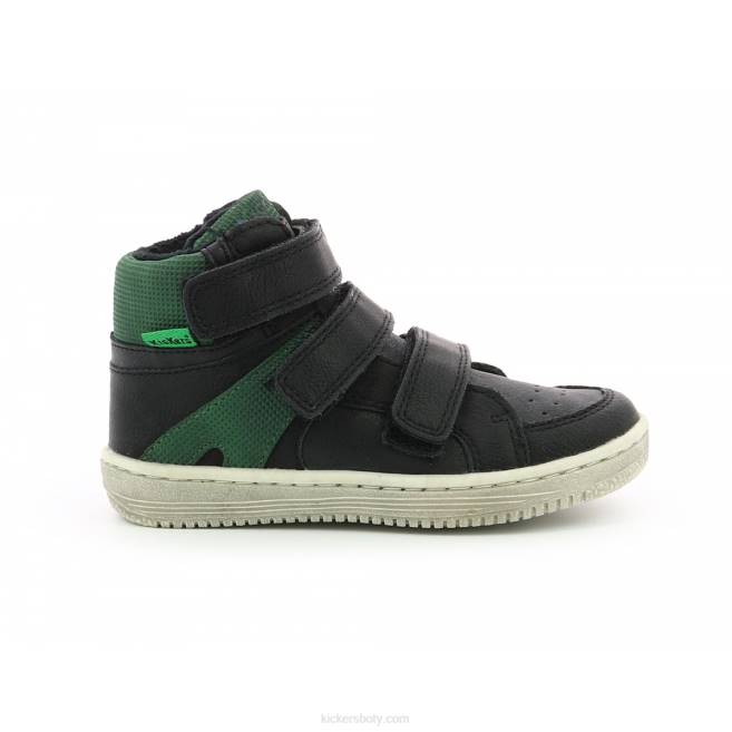 Kickers děti lohan černá zelená JP26956