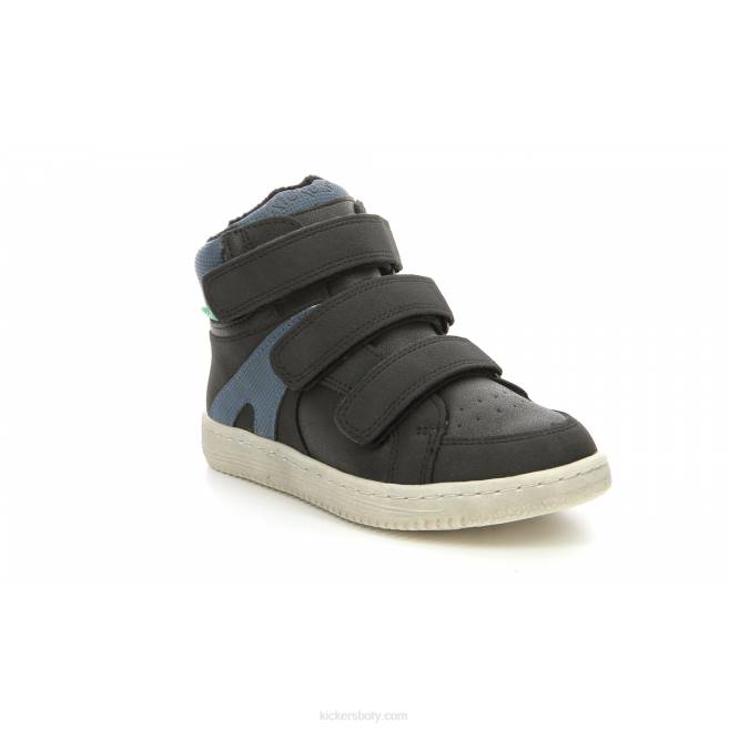 Kickers děti lohan lesklá černá JP26958