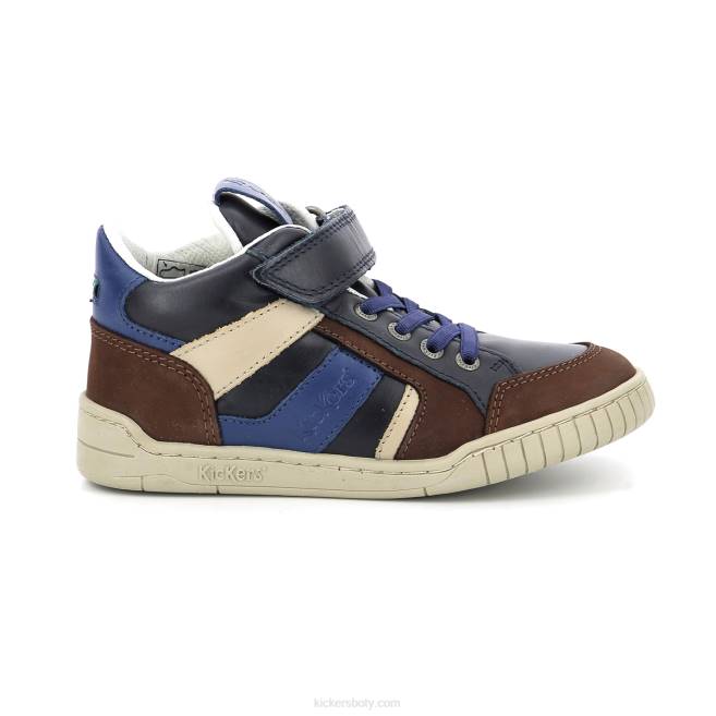 Kickers děti wincky cdt brown blue navy JP26985