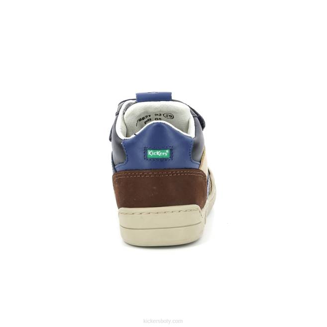 Kickers děti wincky cdt brown blue navy JP26985