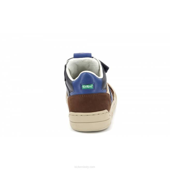 Kickers děti wincky cdt brown blue navy JP26993