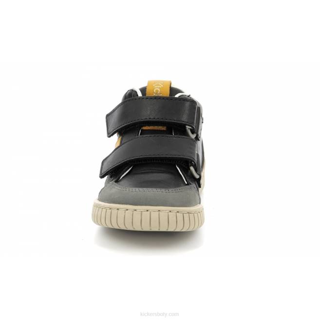 Kickers děti wincky vel šedá žlutá černá JP261003