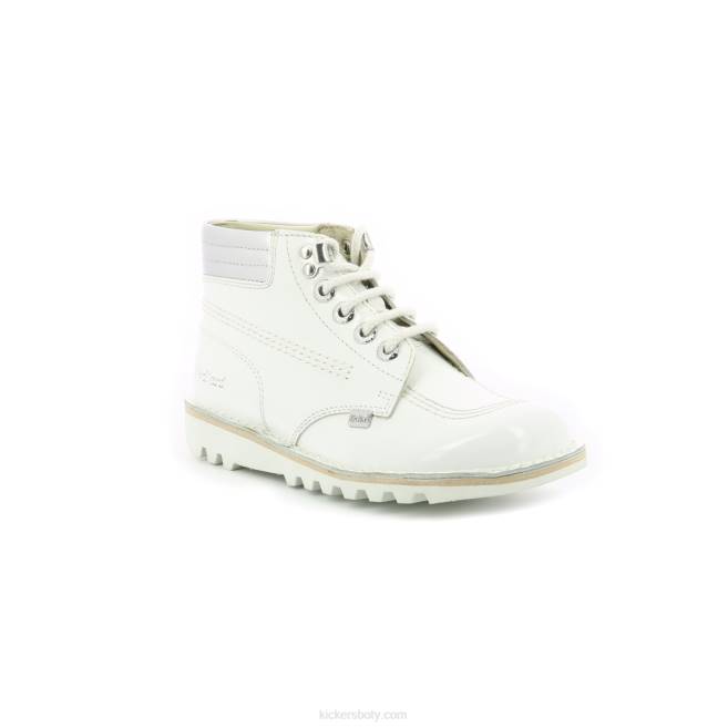 Kickers ženy kick throwback bílá stříbrná JP26292