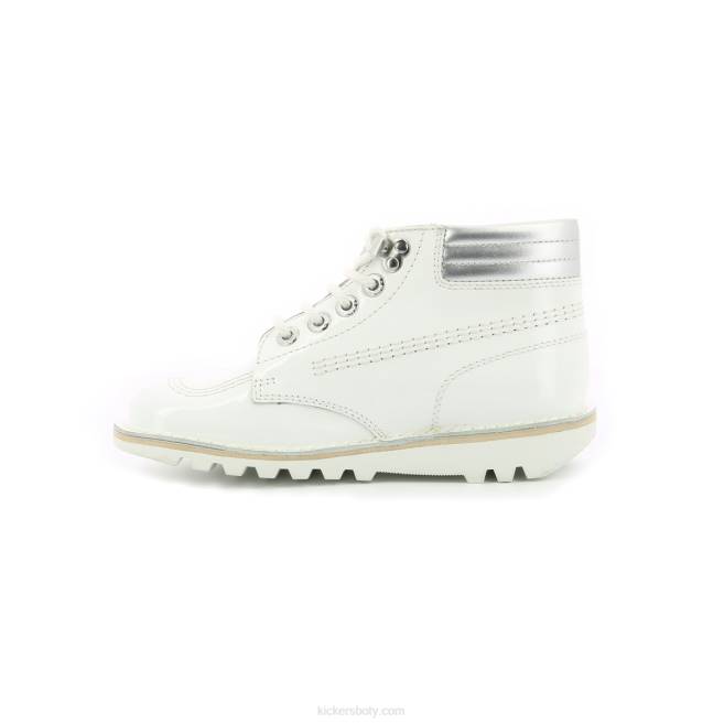 Kickers ženy kick throwback bílá stříbrná JP26292