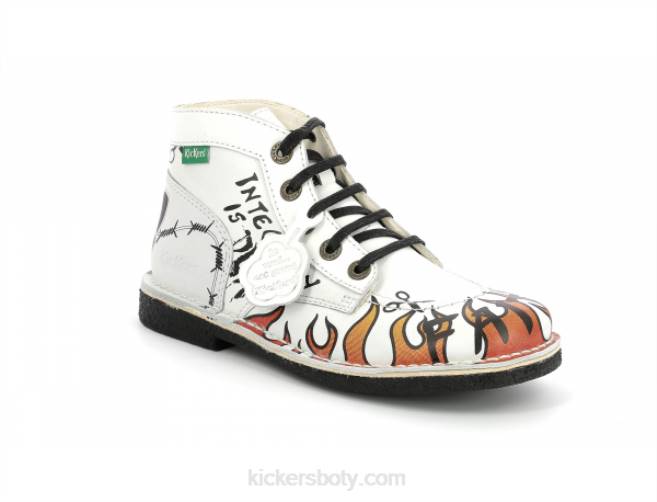 Kickers ženy legendiknew bílé graffity JP26279