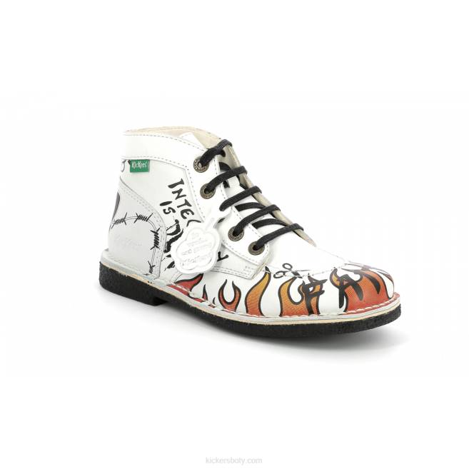 Kickers ženy legendiknew bílé graffity JP26279