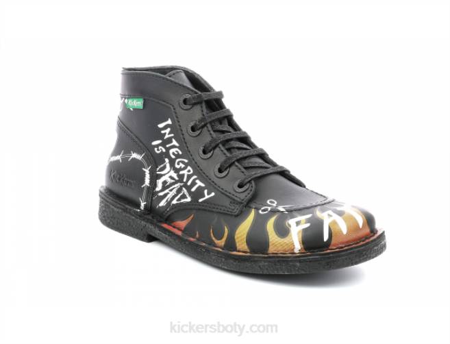 Kickers ženy legendiknew černé graffity JP26280