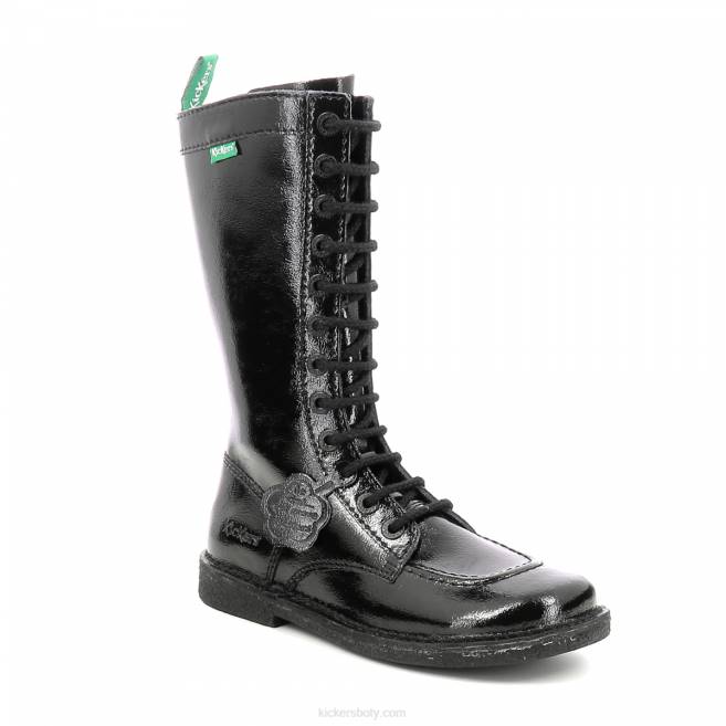 Kickers ženy meetkiknew černý patent JP26291