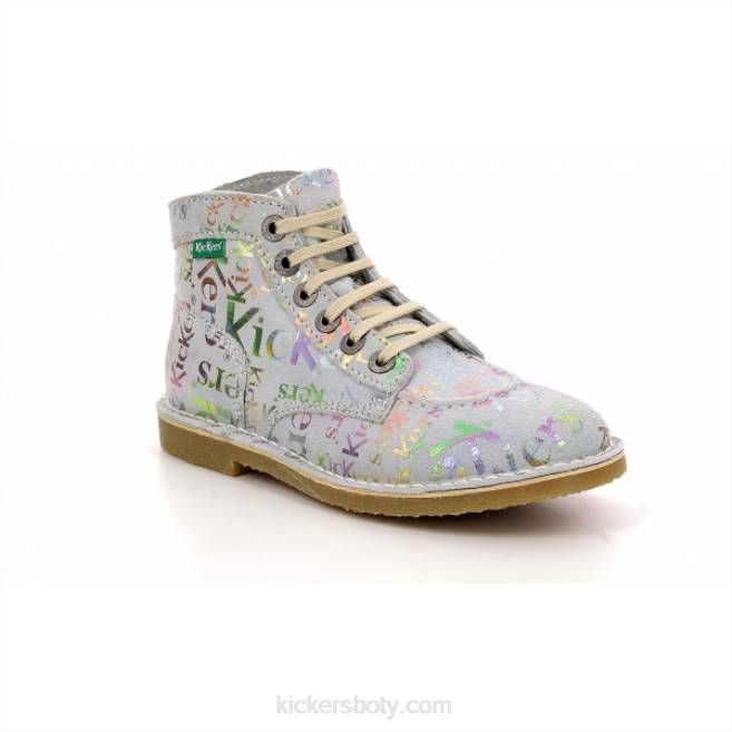 Kickers ženy kicklegend světle modrý potisk stříbrný JP26190