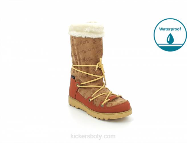 Kickers ženy kop neosnow camel rouille JP26212