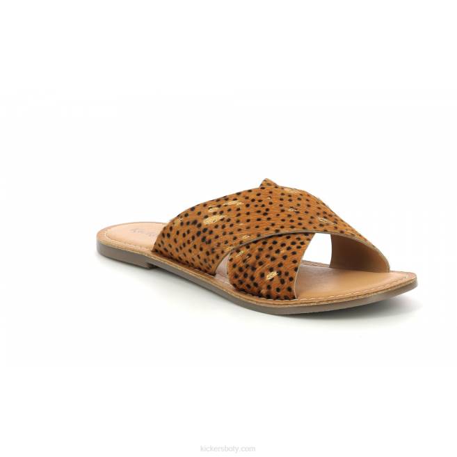 Kickers ženy diaz-2 velbloudí černé zlato tečkovaný JP26110