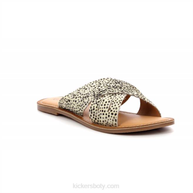 Kickers ženy kick day bílo hnědý tisk JP2684