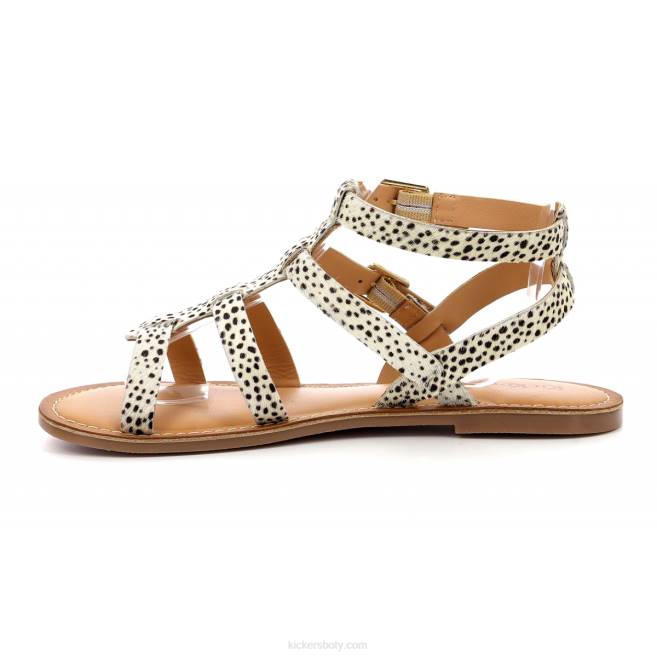 Kickers ženy kop omámený bílohnědý tisk JP2674