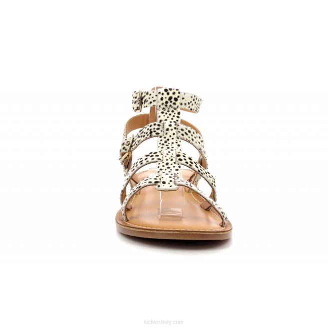 Kickers ženy kop omámený bílohnědý tisk JP2674